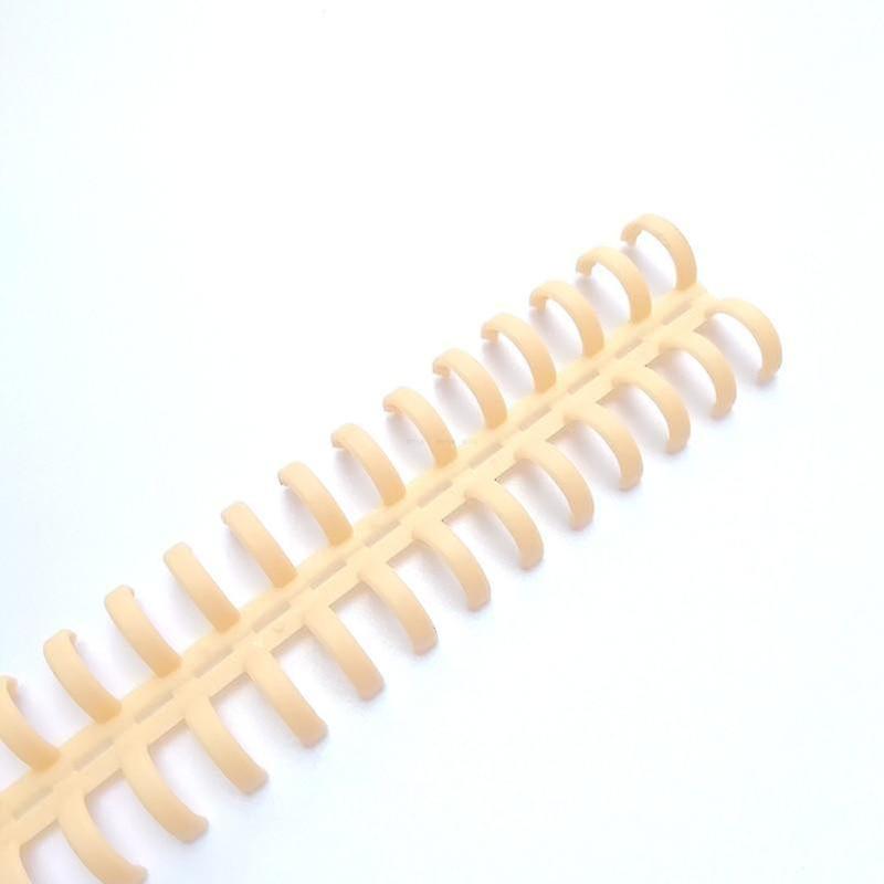 25 Hole 12mm Milk Plastic Paper Binder Coils Notebook Spiral Booking Strip
