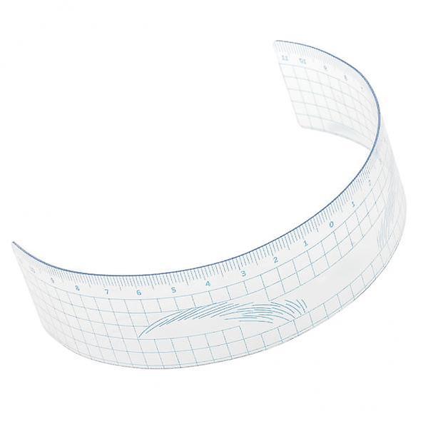 3xReusable Makeup Eyebrow Stencil Microblading Measure Tattoo Ruler Tool Blue