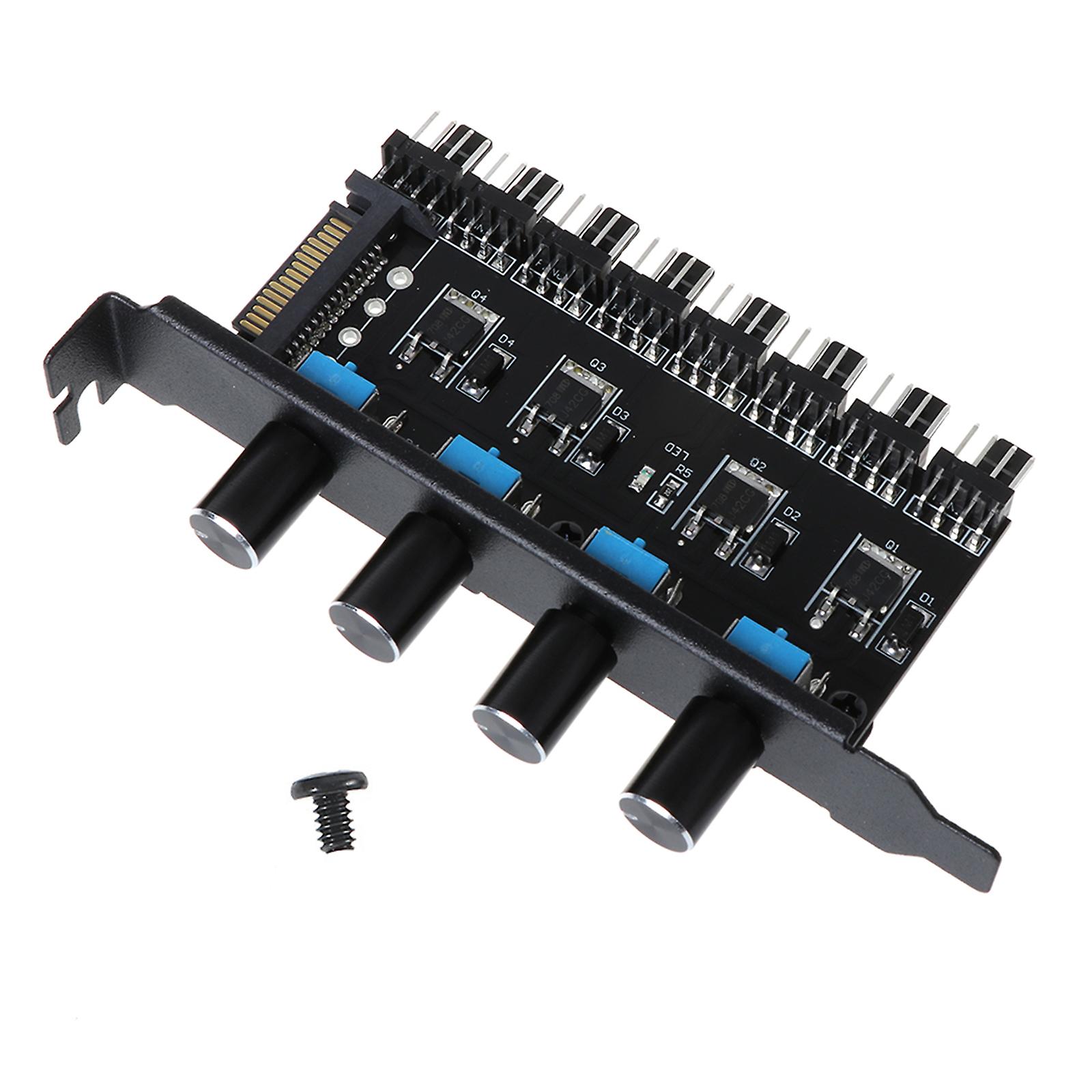 PC 8 Channels Fan Hub Cooling Fan Speed Controller for CPU for Case HDD VGA PWM