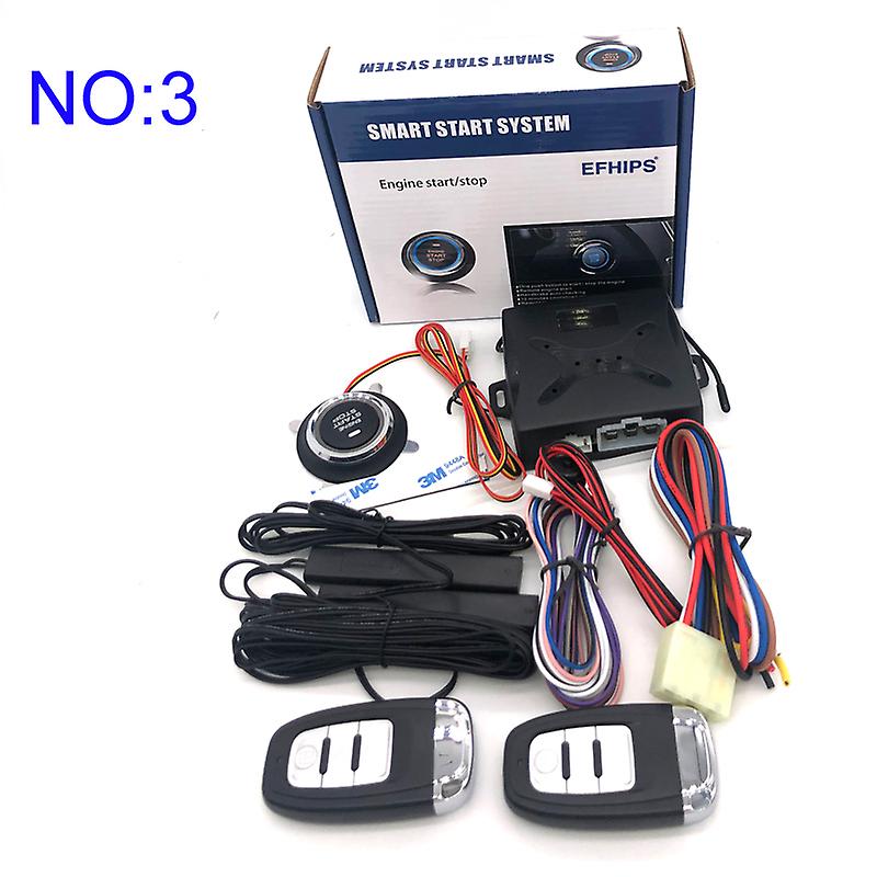 Universal Start Stop Keyless Entry System Engine Start Alarm System Push One-button Start System Remote Car Accessories