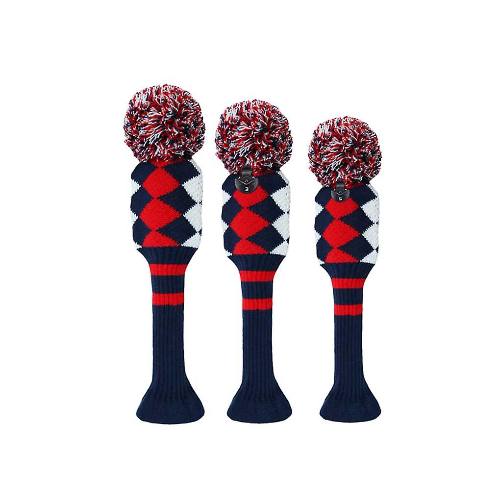 חבילה של 3 עץ מועדון גולף כיסוי 135 מספר כיסויי ראש גולף מגן ספורט אביזרי מגן לנשים גברים סוג 3