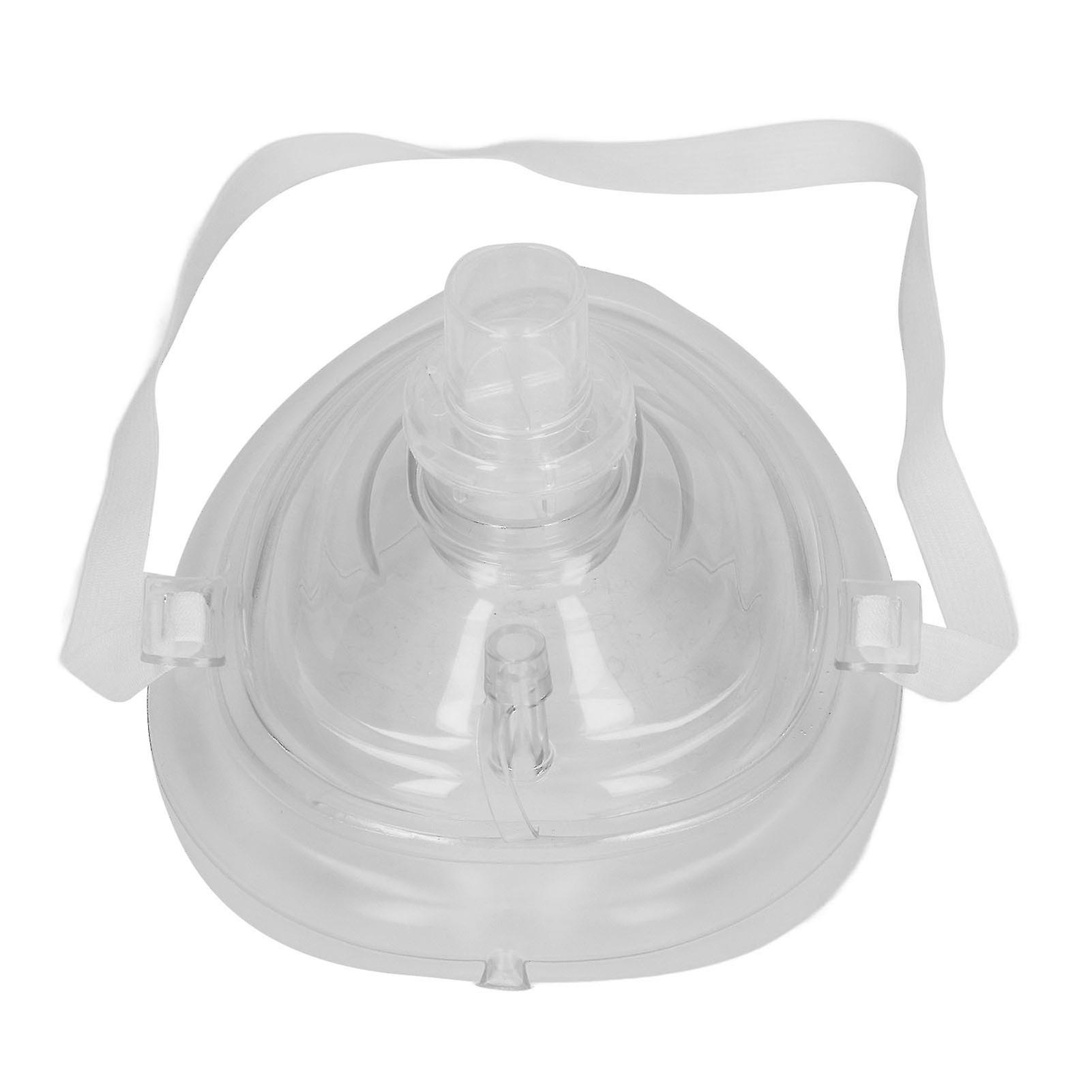 CPR Face Shield Soft Silicone Reusable Cardiopulmonary Resuscitation Emergency Facial Cover Red 