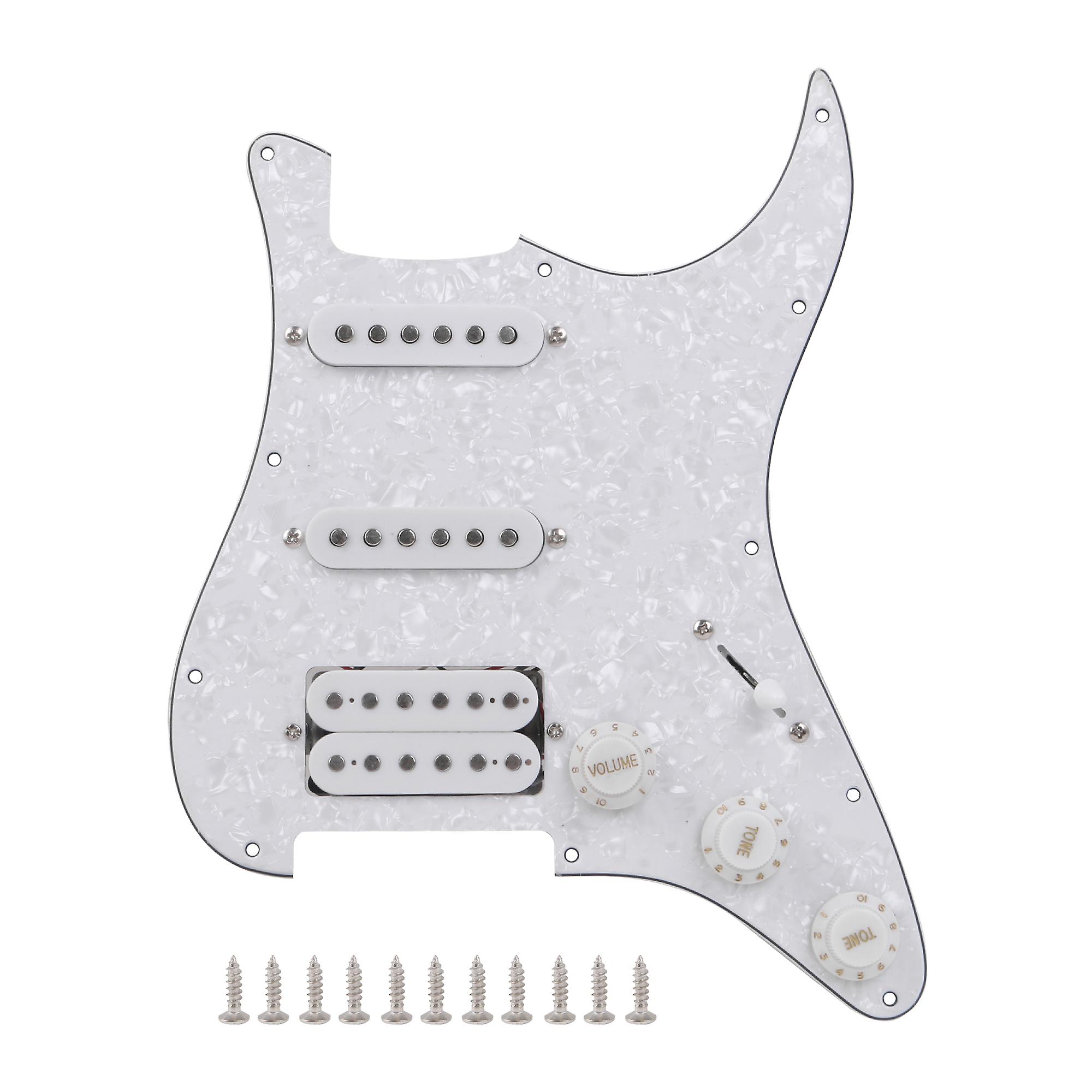 Loaded Prewired Pickguard SSH White Pearl for ETC Guitar