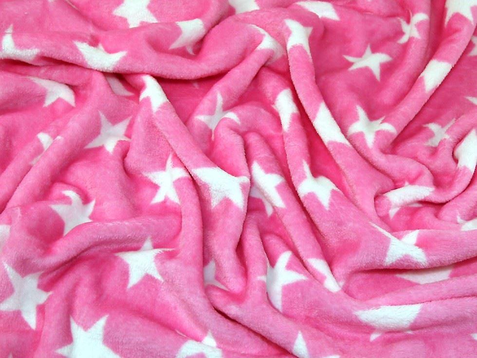 1.5m Reversible Fleece Fabric Pink - per metre