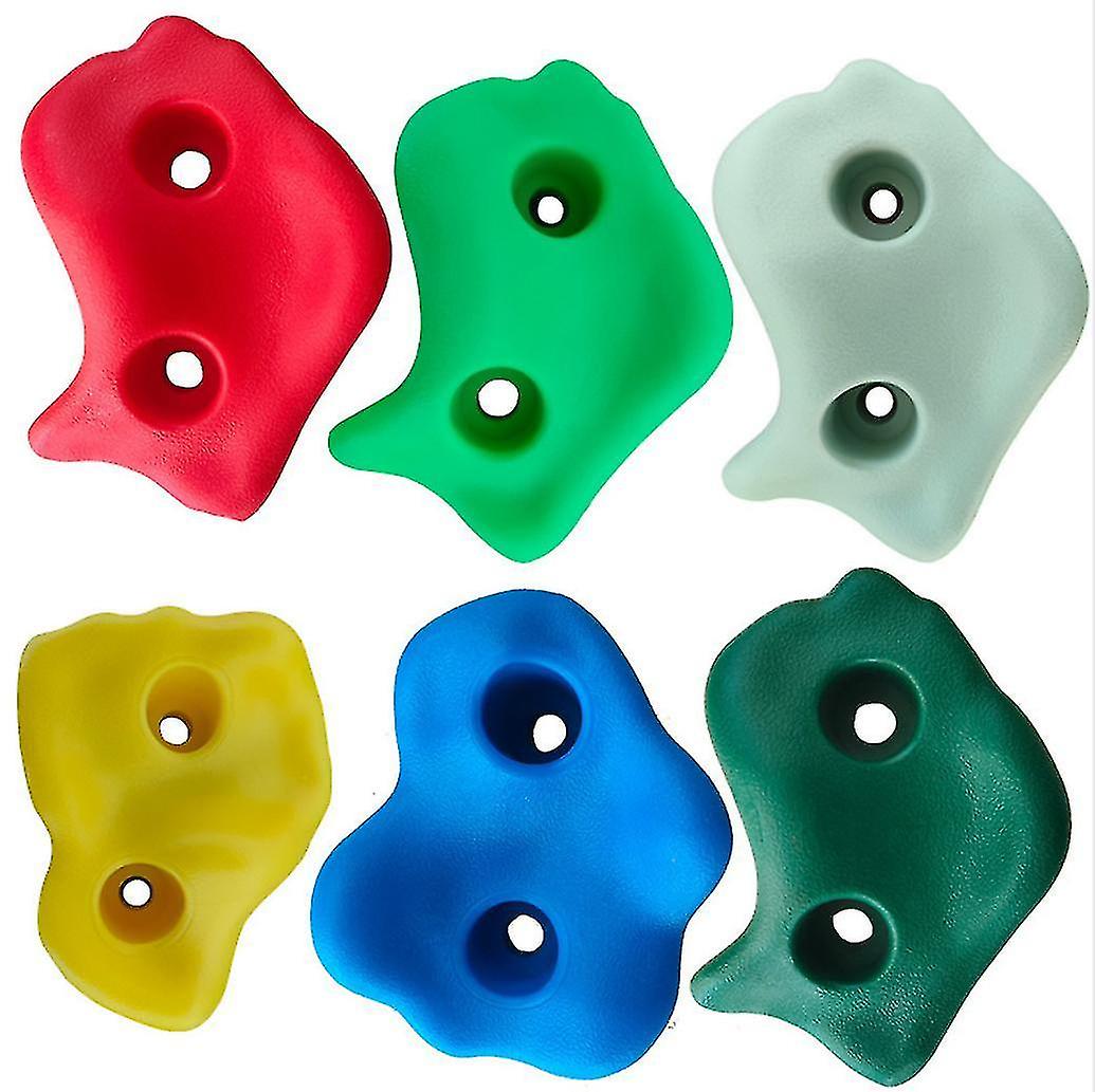 Garden Stepping Stones 12pcs Plastic Multi Colour Climbing Wall Grips And Footholds For Indoor And Outdoor Play Set 6pcs