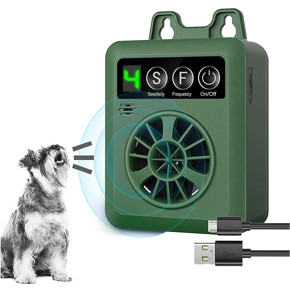 Ultrasonic Anti Barking Device Ultrasonic Stop Barking Device with 4 Sensitivity Adjustable Levels USB Rechargeable Dog Bark Control