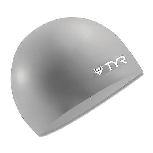 TYR Wrinkle Free Silicone Swim Caps Silver - Womens