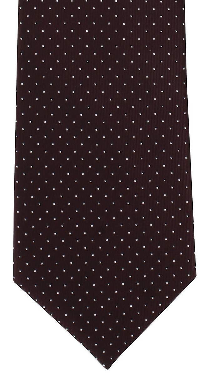 Michelsons London Micro Dot Polyester Krawatte - Wein