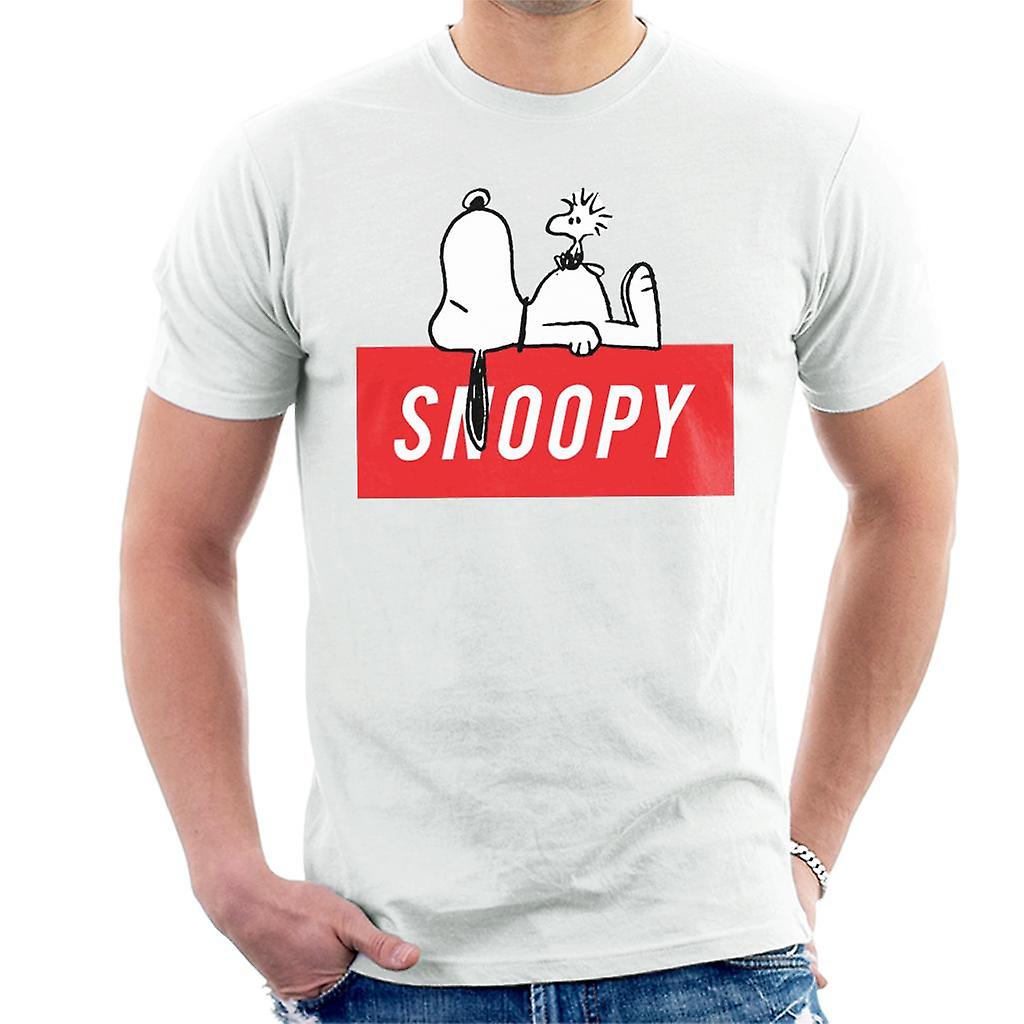 Peanuts Red Block Text Men's T-Shirt