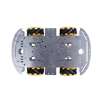 Zestaw samochodowy Smart Robot Czterokołowe inteligentne koło Mecanum Jednowarstwowe podwozie samochodowe ze stopu aluminium Zestaw montażowy DIY