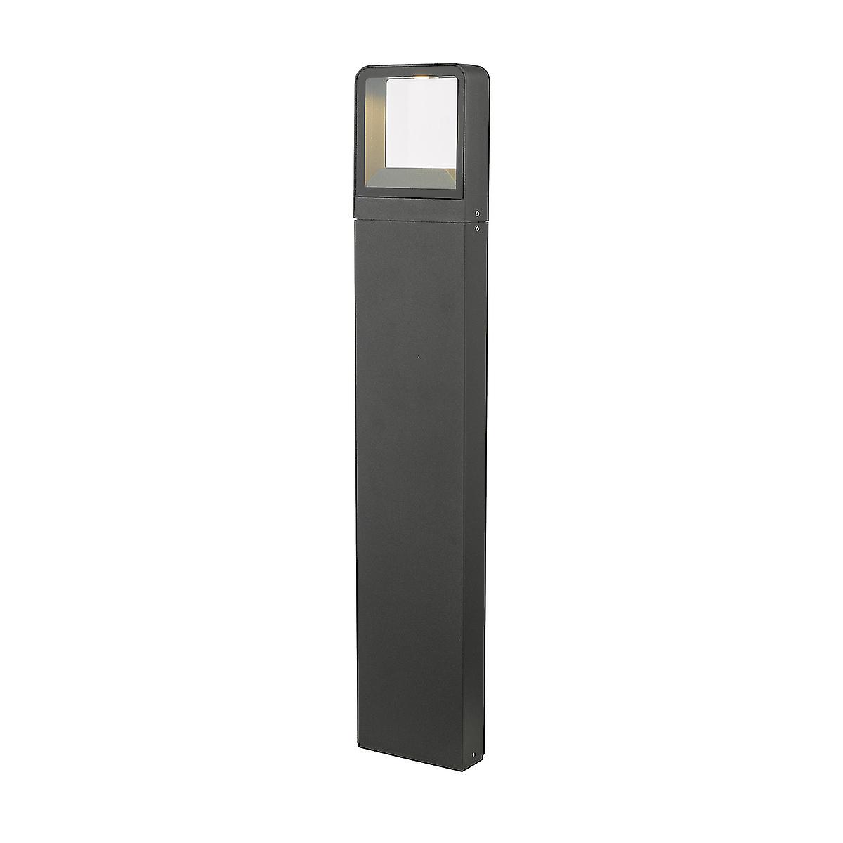 Malone Outdoor Bollards Post with Square Light Anthracite IP65 LED