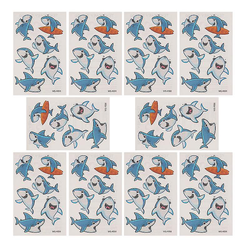 10pcs Shark Sticker