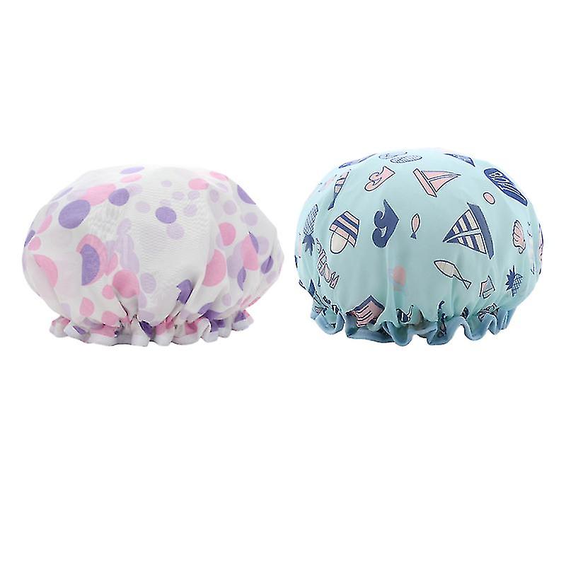 2pcs Bath Caps Waterproof