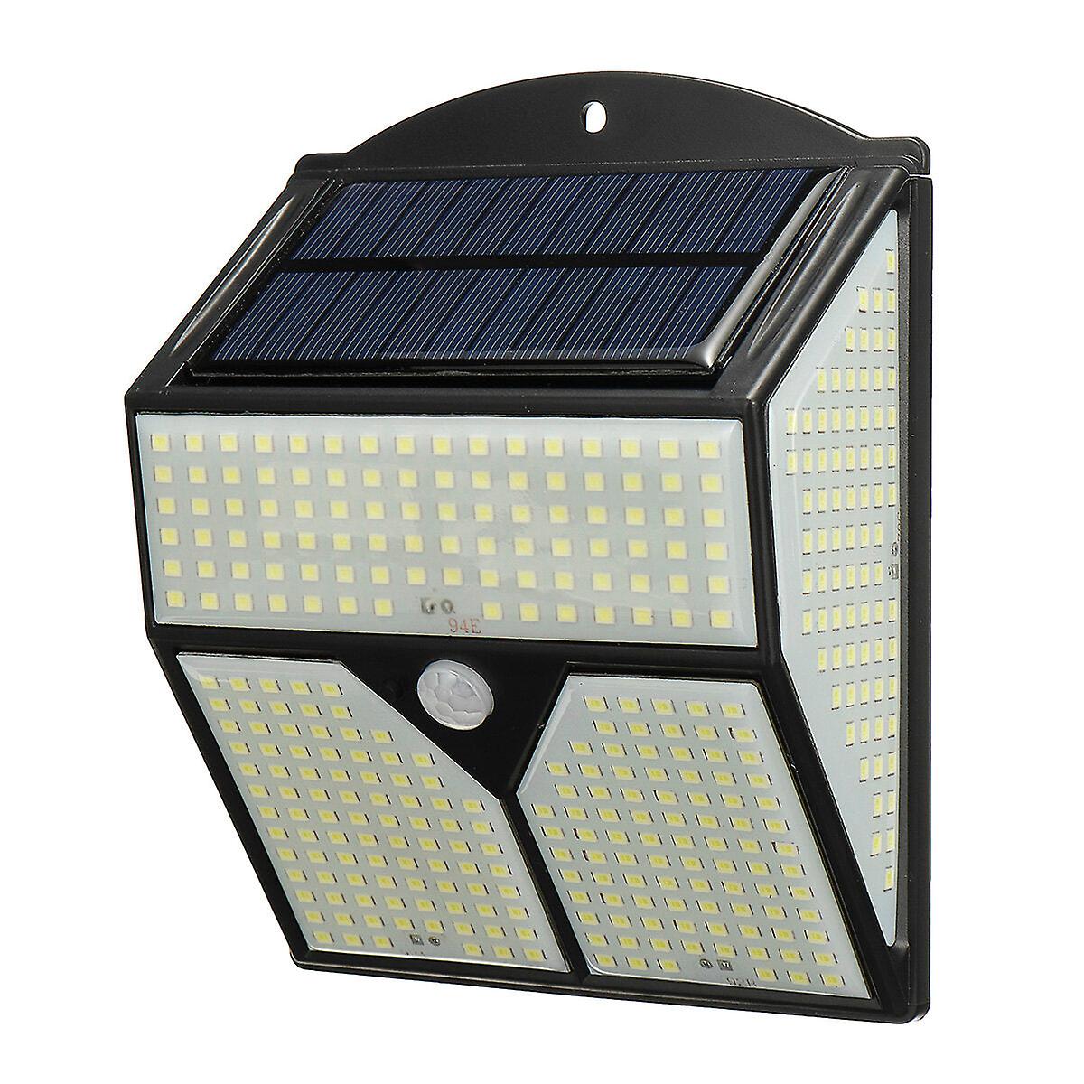 318/436Led Solar Wall Light Human Body Induction + Light Control Ip65 Yard Garden