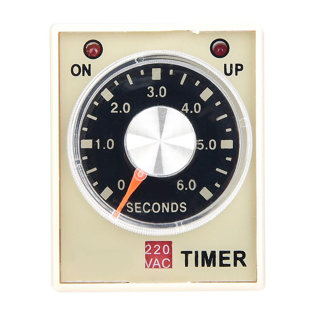 Risegun Poweron Delay Timer AH3-3 Power on Delay Timer Time Relay AC 220V 50/60Hz (6S)