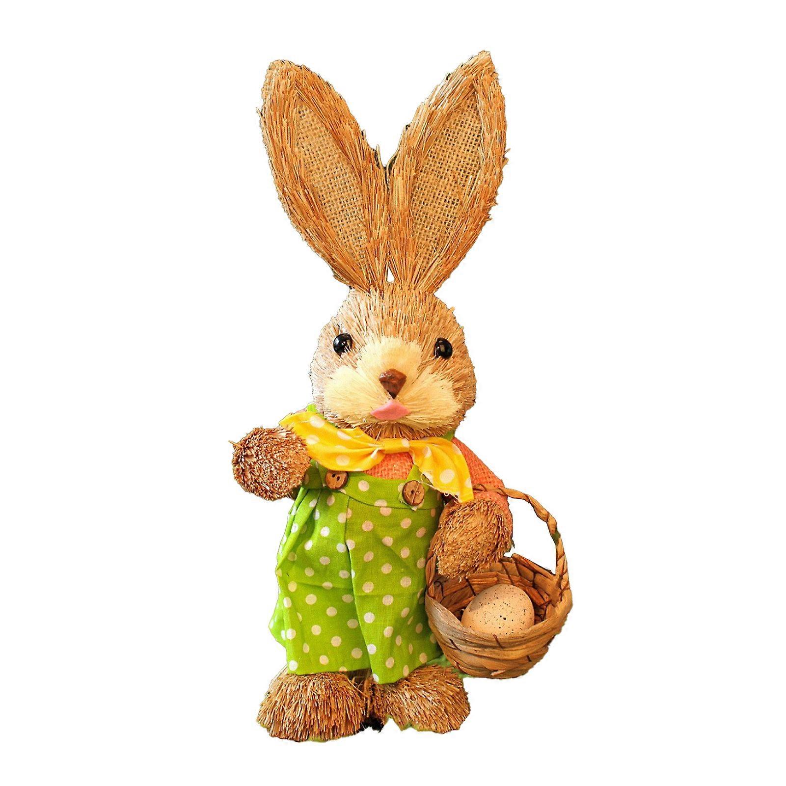 Children Diy Straw Bunny Set Parent Child Straw Rabbit Handmade Material Kit