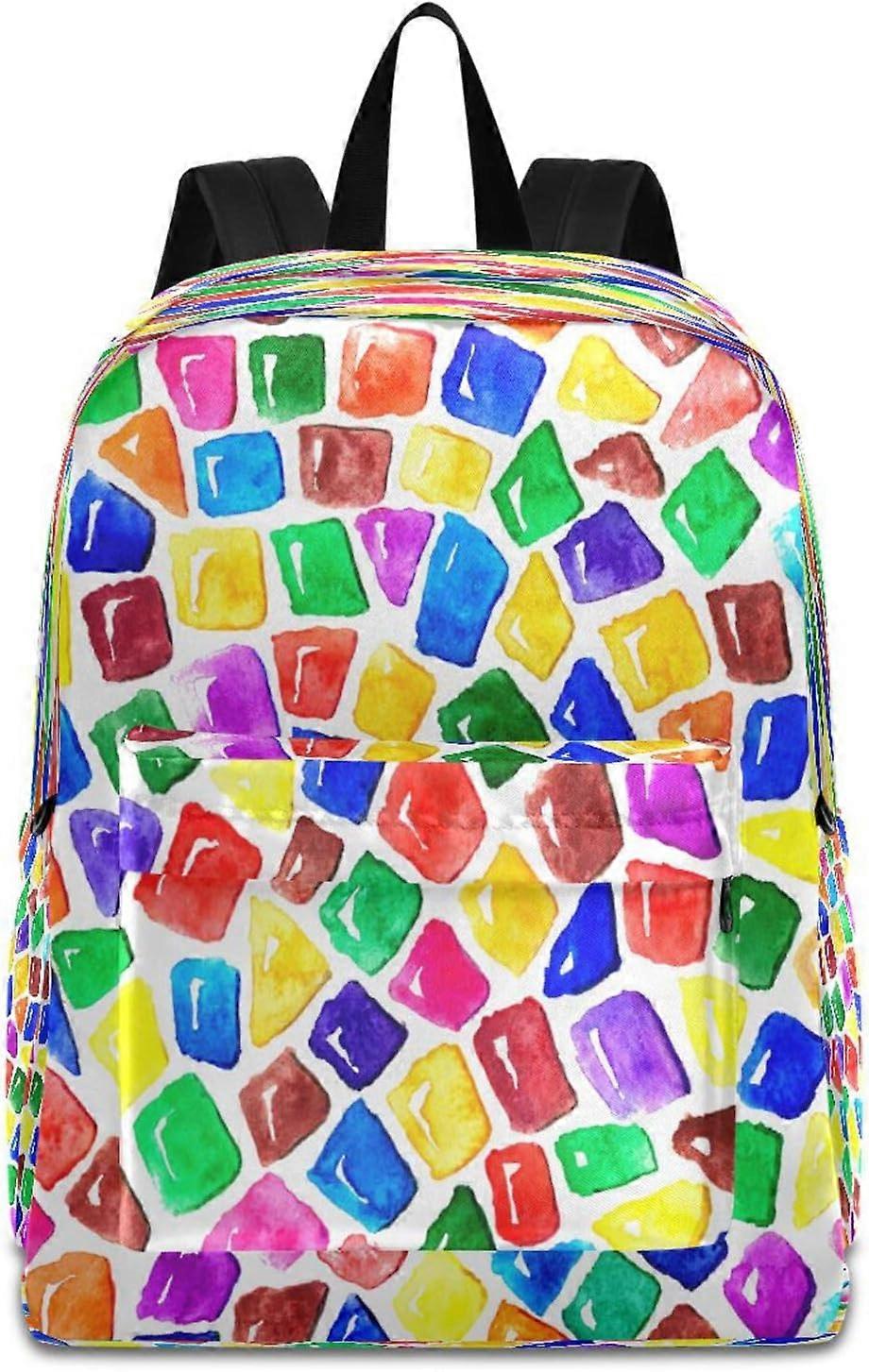 子供5-19歳のためのカラフルな学校のバックパック、バックパックChildenスクールバッグポリエステルブックバッグをチェックしてください