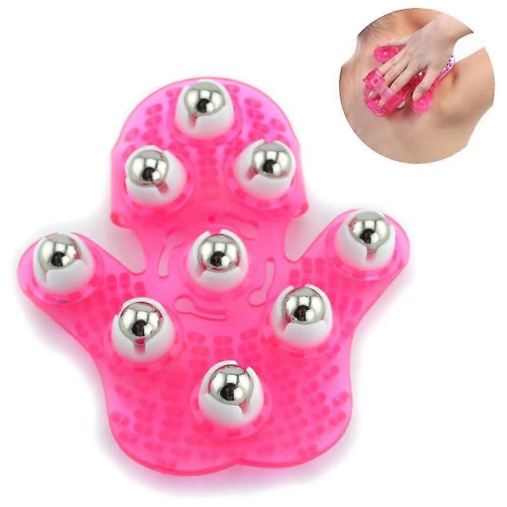 Massage Glove With 9 360-degree Rollers