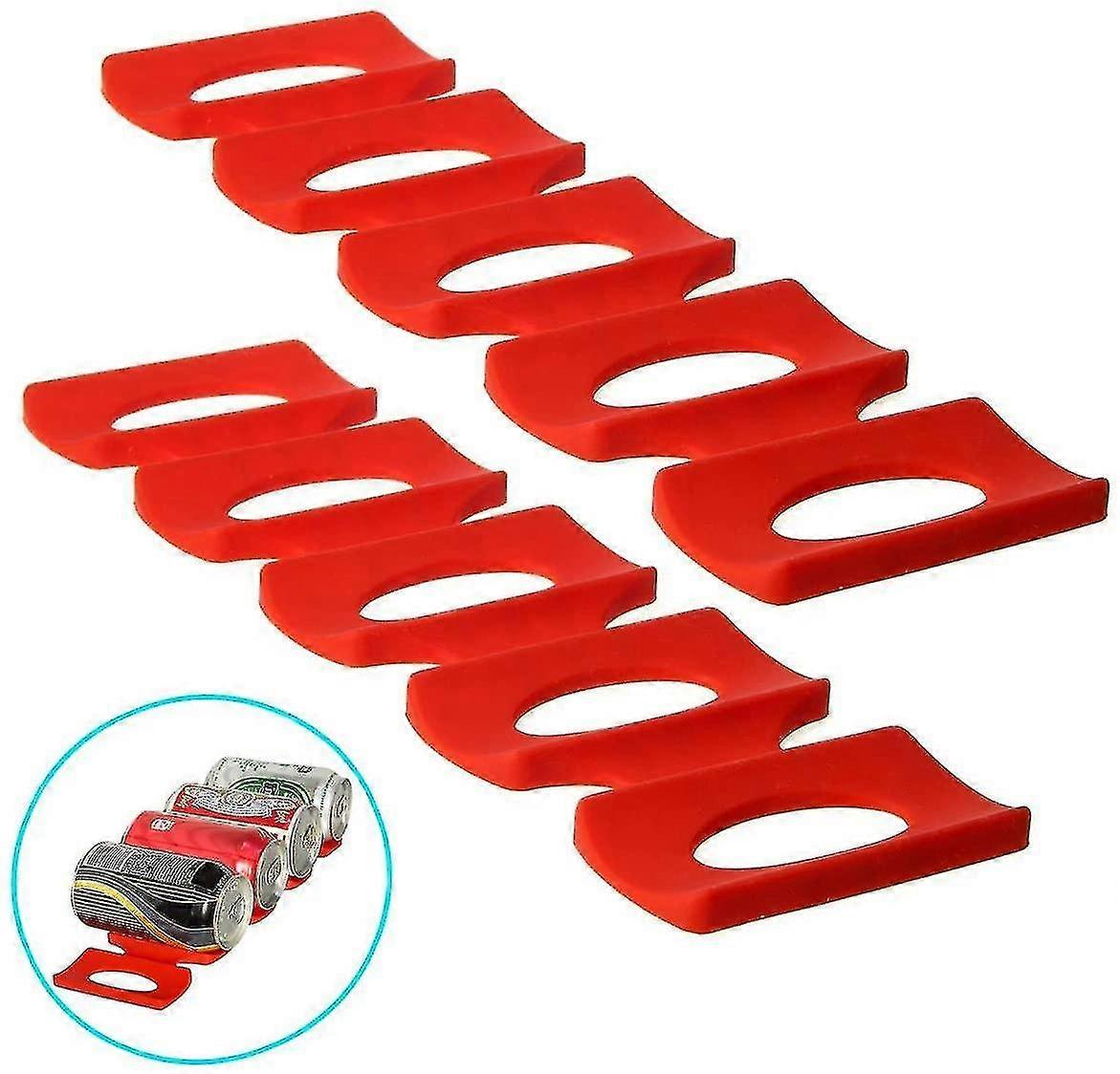 3 Pack Stylish Silicone Bottle Racks - Stackable Refrigerator Beer Racks with Stacking Aid for Organized Storage