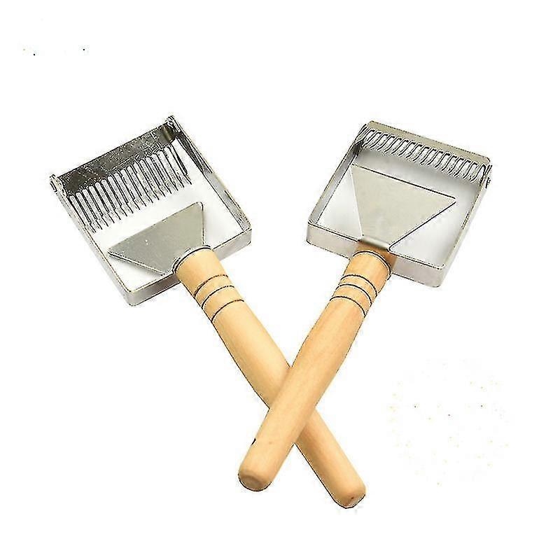 2 Pcs Open Lid Fork, Honeycomb Honey Stainless Steel Beehive Scraper