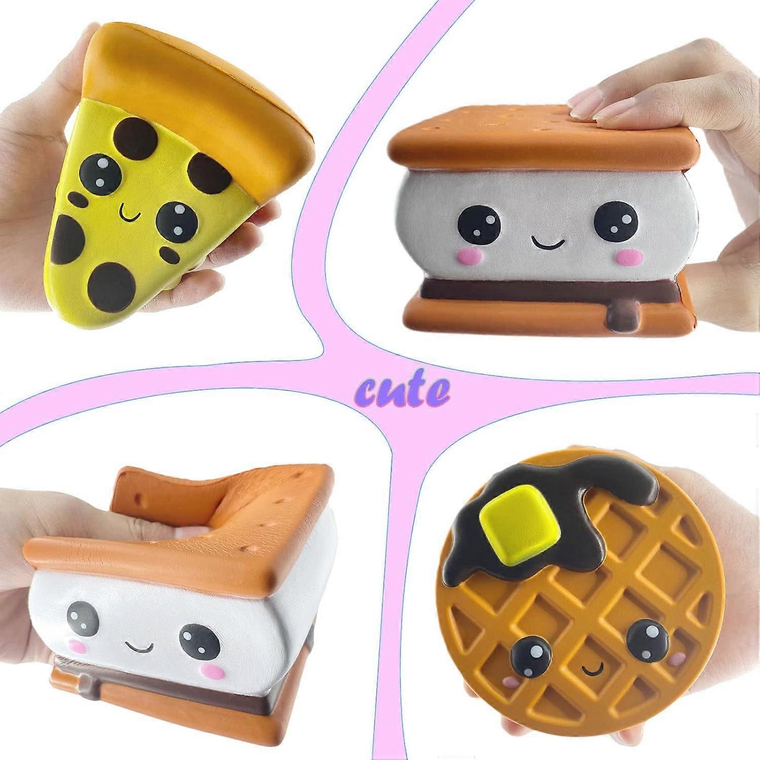 Slow Rising 4 Pcs Smore Squishies, Cute Birthday Gift for Kids, Big ...