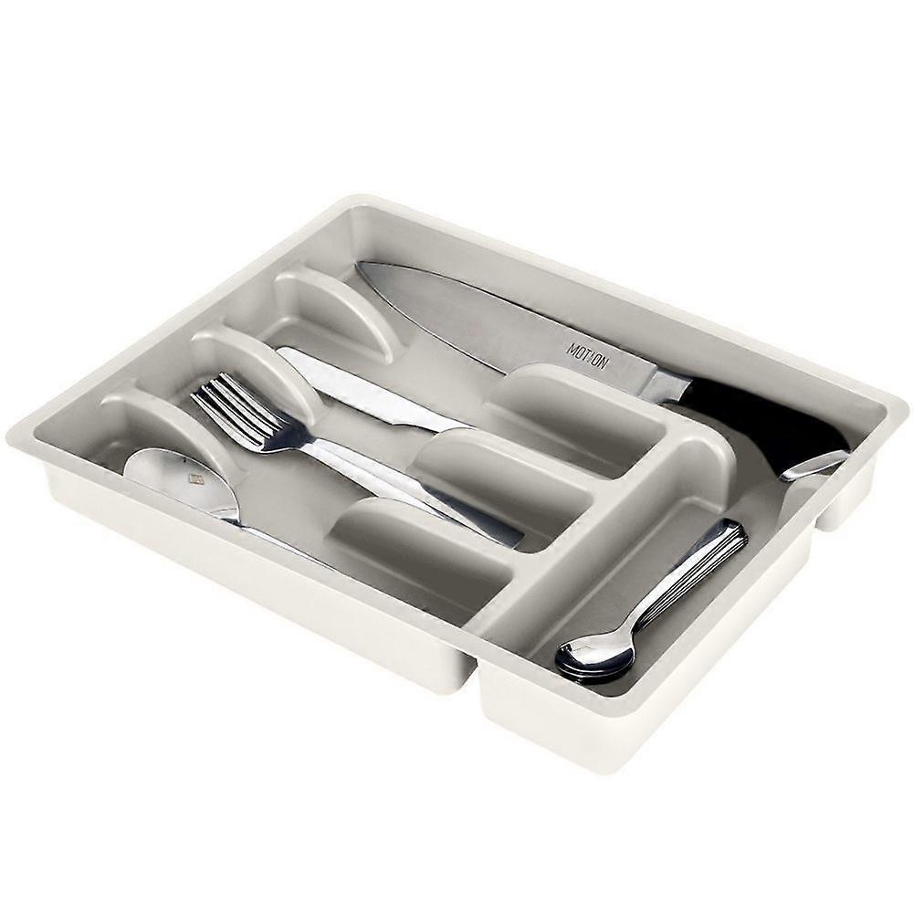 Cutlery drawer with 5 compartments in grey plastic for kitchen drawer