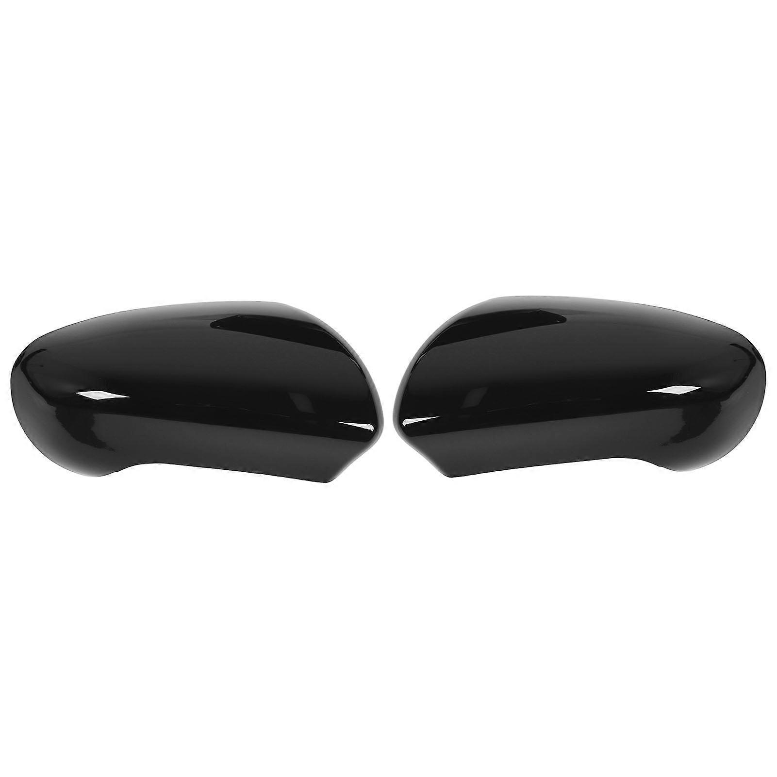 1Pair Rearview Side Mirror Cover Left Right Protective Stylish Rugged Waterproof Side Door Wing Mirror Cap For Qashqai MK1 Glossy Black E2U611