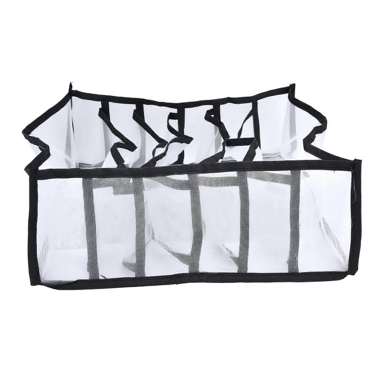 Mesh Bras Storage Box Multi Purpose Foldable Drawer Divider For Underwear Panties Socks6 Cells