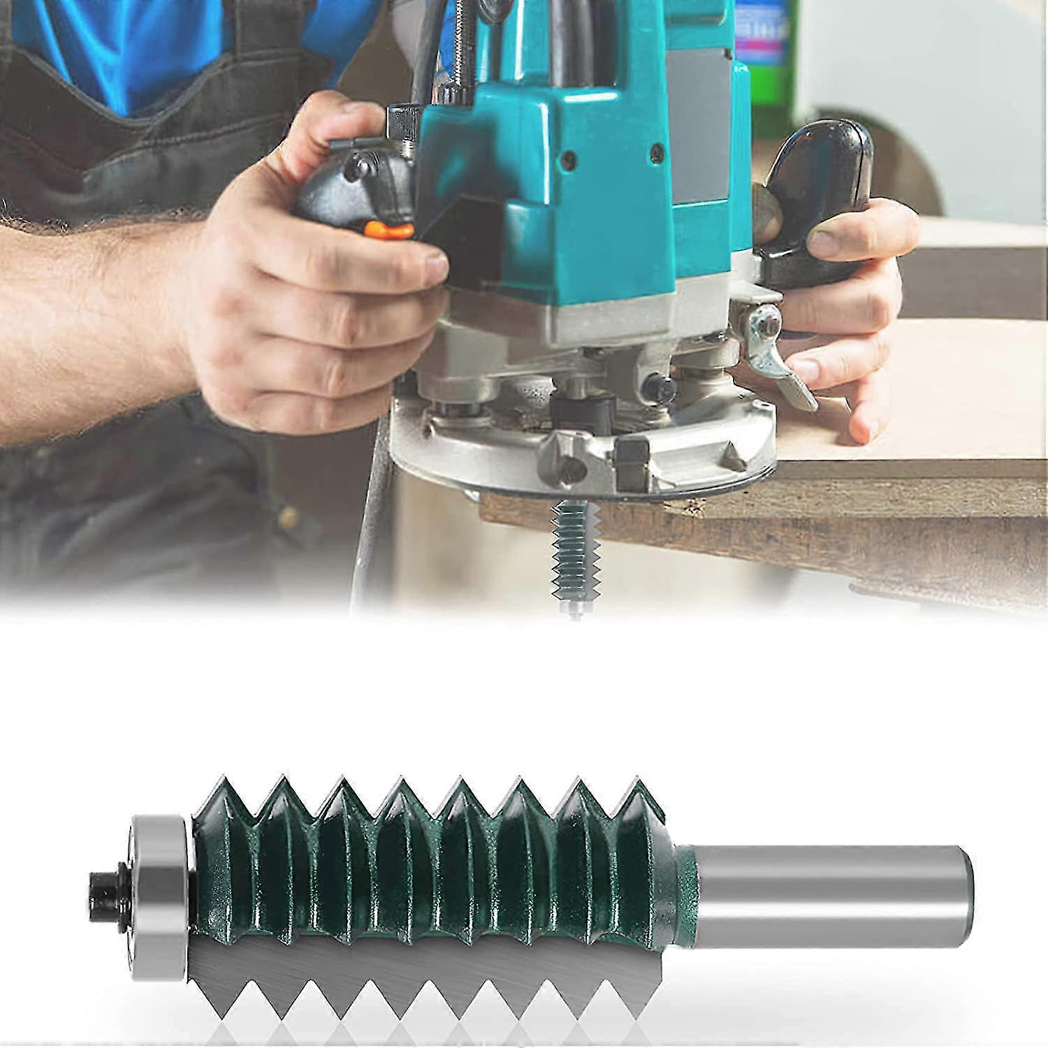 12mm Multi-tooth Router Bit, High Hardness Milling Cutter Effective Woodworking Blade Cutter For Woodworking Texturing Grooving Floor Door Cabinetsgre
