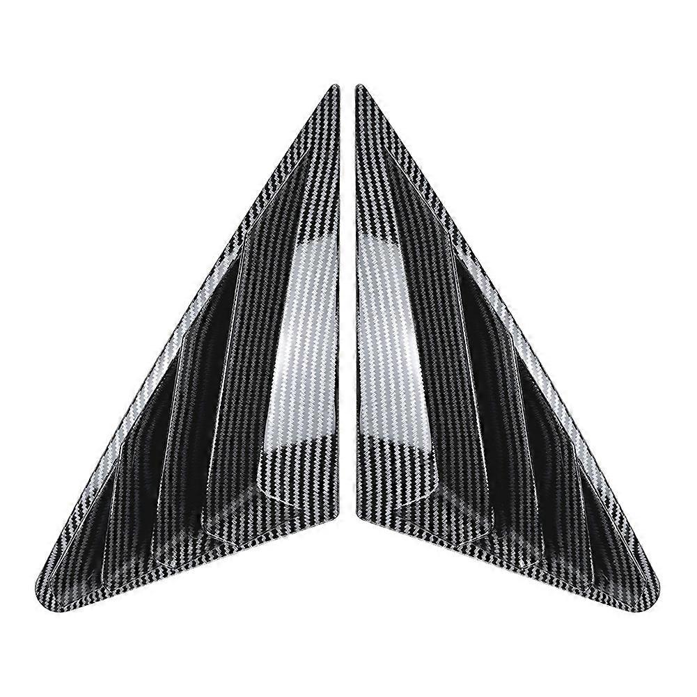 Car Rear Window Shutter Cover Trim Window Louver Side Vent Trim for A3 8Y Sedan 2021-2024 Carbon Fiber