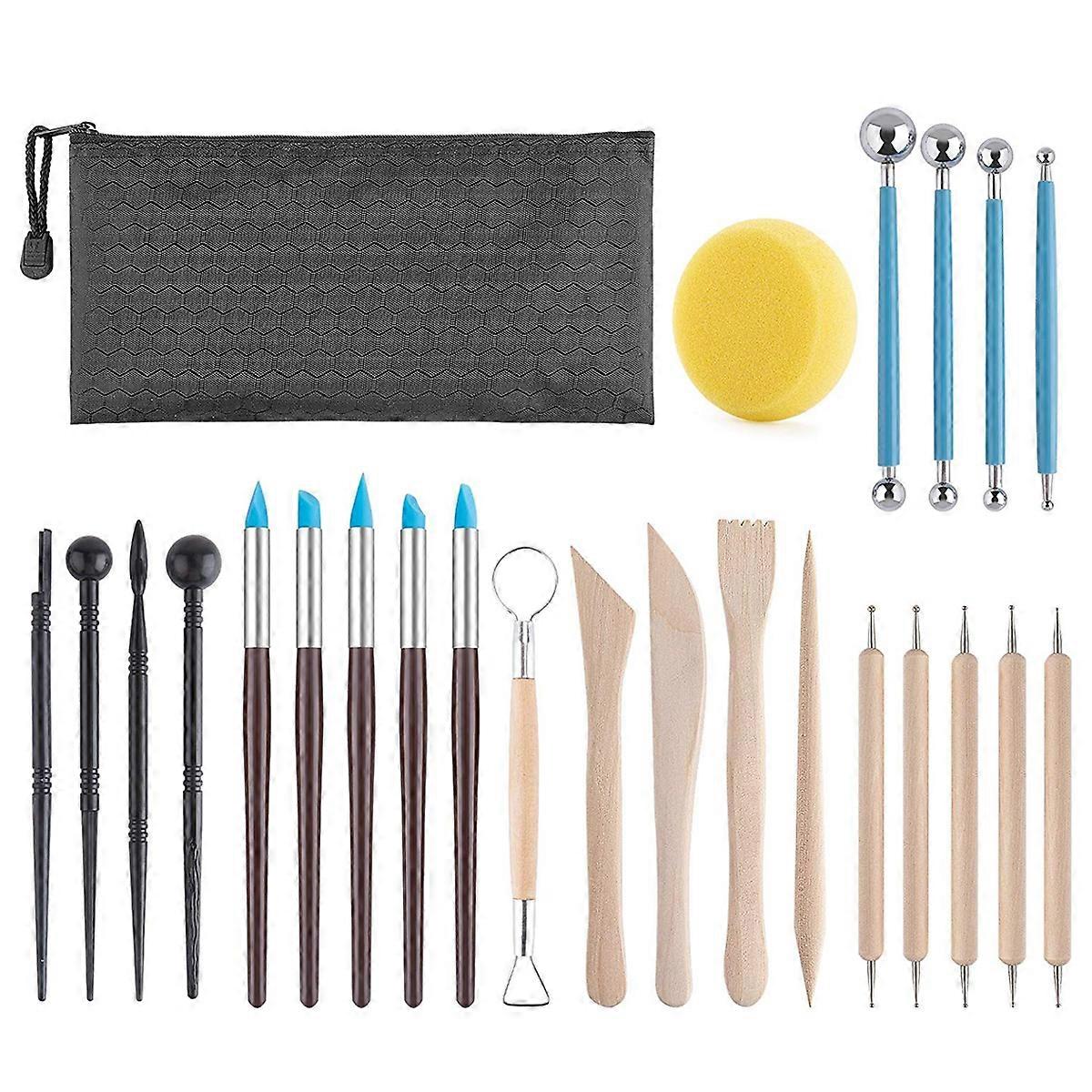 Polymer Clay Tools 25pcs Air Dry Clay Tools, Dotting Tools Modeling Clay Tools Clay Scultping Tools