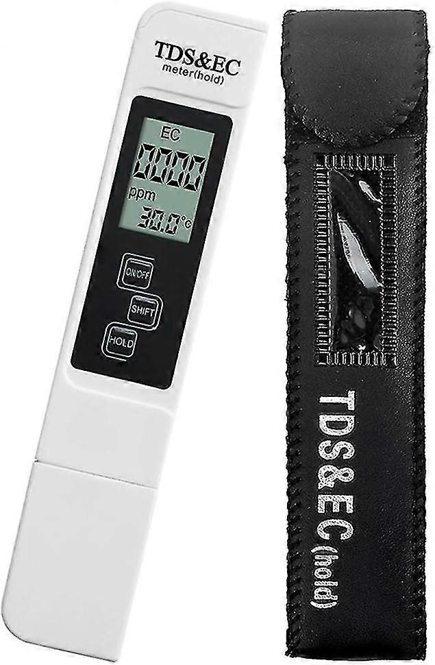 Multifunctional Digital TDS Tester 3 in 1 EC and TDS Temperature with Large Digital LCD Display Water Quality Monitor for Drinking Water, Hydroponics