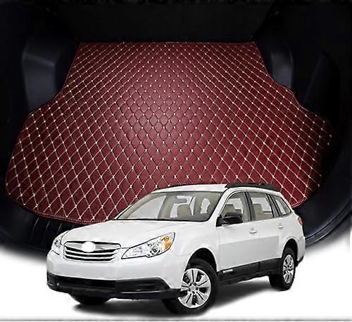 Exquisite Car Trunk Mats for Subaru Outback 2014 2013 2012 2011 2010, Leather Car Boot Liner Mat Car Boot Cover Anti-Slip Carpets, Waterproof Rear Tru