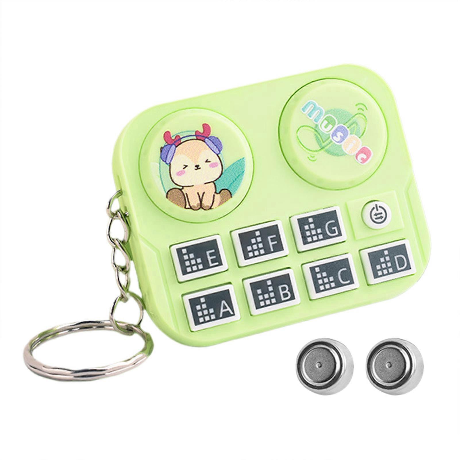 Mini Animal Dj Keychain Playable Cute Keyrings with Lights Fun Educational Toy for Kids Teens Adults