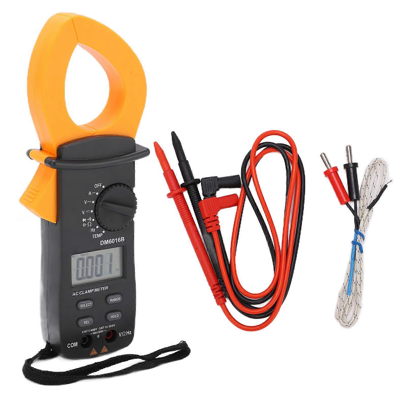 DM6016B Digital Clamp Meter Multifunctional Auto Range Multimeter AC DC Ammeter 1000A/600V