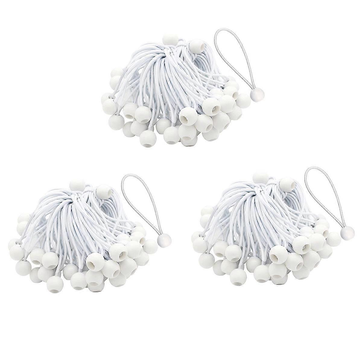 150 Pcs Bungee Cord with Balls Elastic Ties Bungee Toggles Ties for Marquees,Tents Banners,Flag Pol
