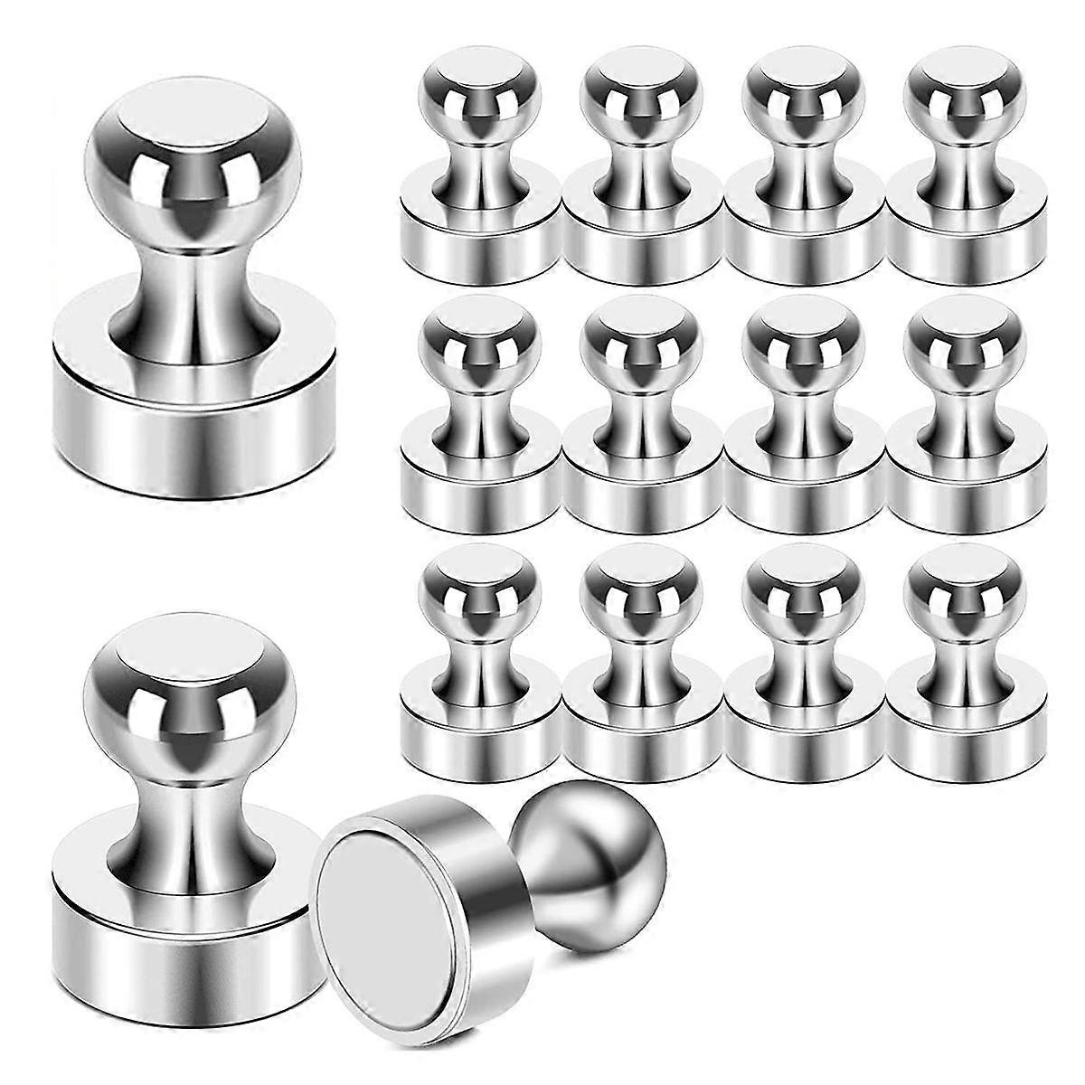 for Whiteboard, 15Pcs Strong Magnets for Whiteboard, Refrigerator Magnets for Office Magnets, Silv