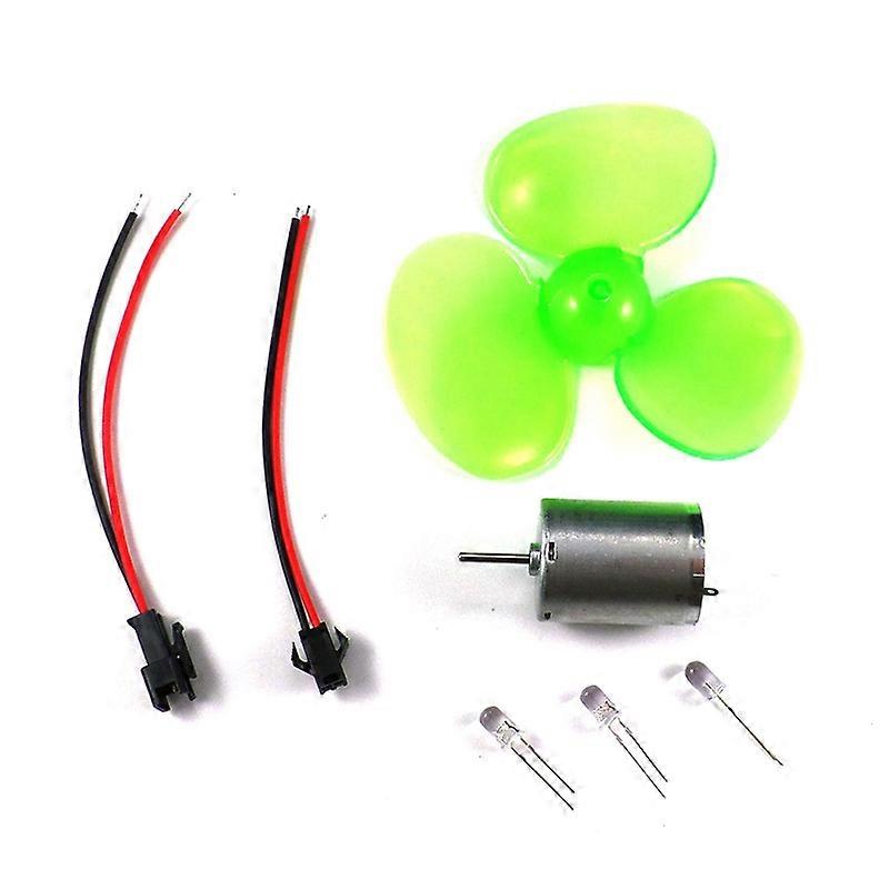 90mm/354inch DIY Micro Wind Generator Wind Turbines Motor Model Kits with Fan Wind Power Teaching Tool