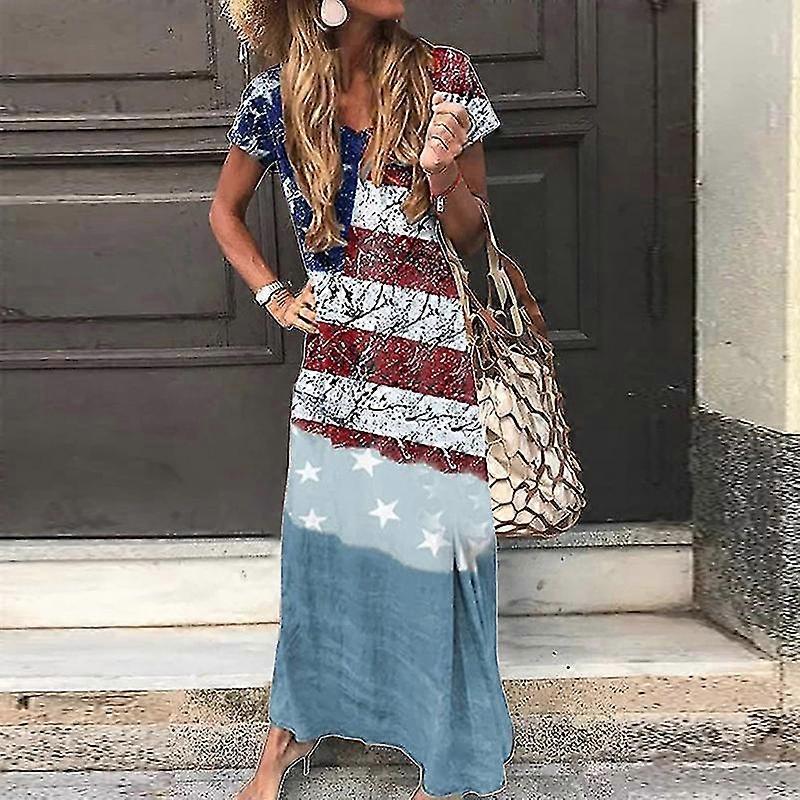 chinese dress ladies Amazon.com: Barnrae 4Th of July Clothing for Women Outfit 4 Dress Womens  Flowy Maxi Dresses Birthday Outfits for Women Beach Vacation Clothes  Independence Day Red White and Blue USA Flag Vestidos(Blue1-S) :