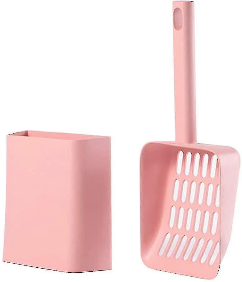 Plastic Cat Litter Scoop, Shovel Poop Remover With Long Handle, Cat Litter Shovel With Stand