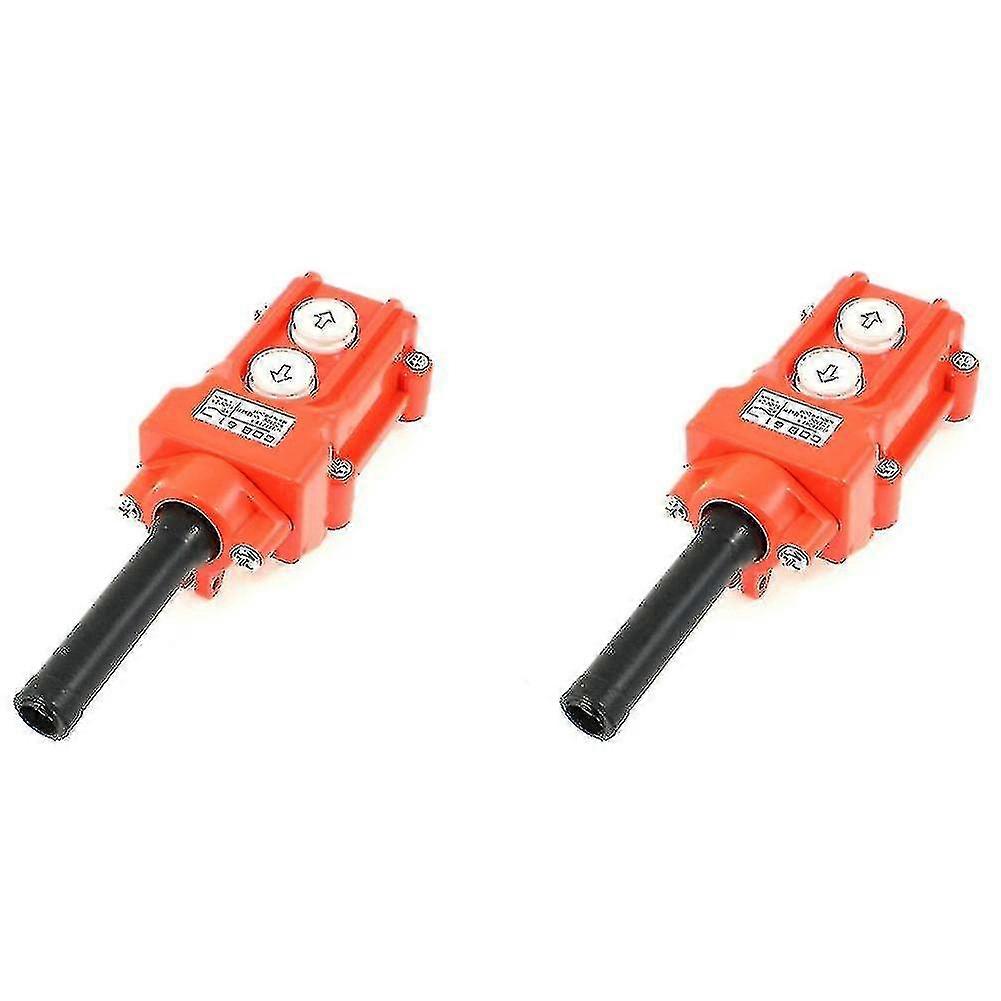2x Water Proof Hoist Crane Pendant Up Down Station Pushbutton Switch