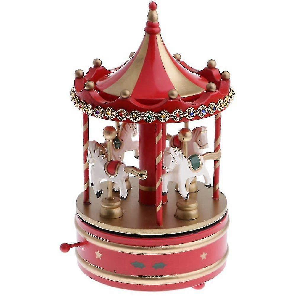 Mini Carousel Clockwork Music Box Carousel Music Box Gift