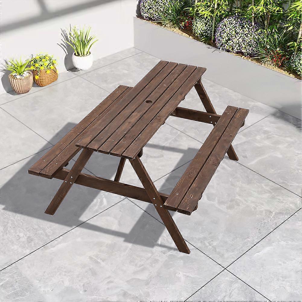 Solid Wood Picnic Table - Rectangle - 4 Seater 120cm
