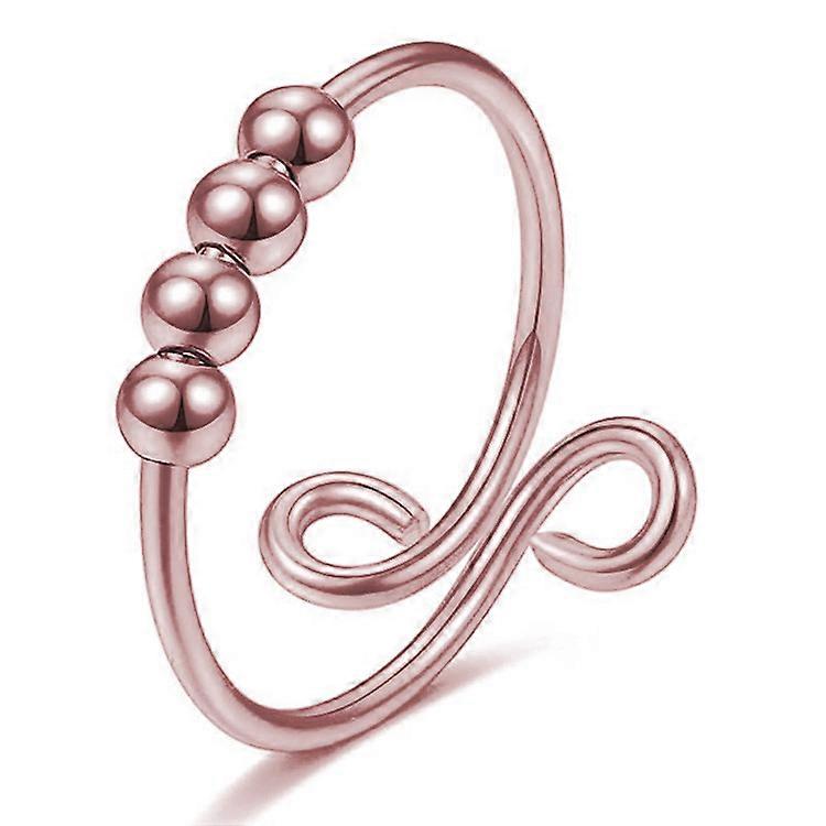 Titanium Steel Simple Beads Rotatable Decompression Ring Universal Wheel Personalized Jewelry