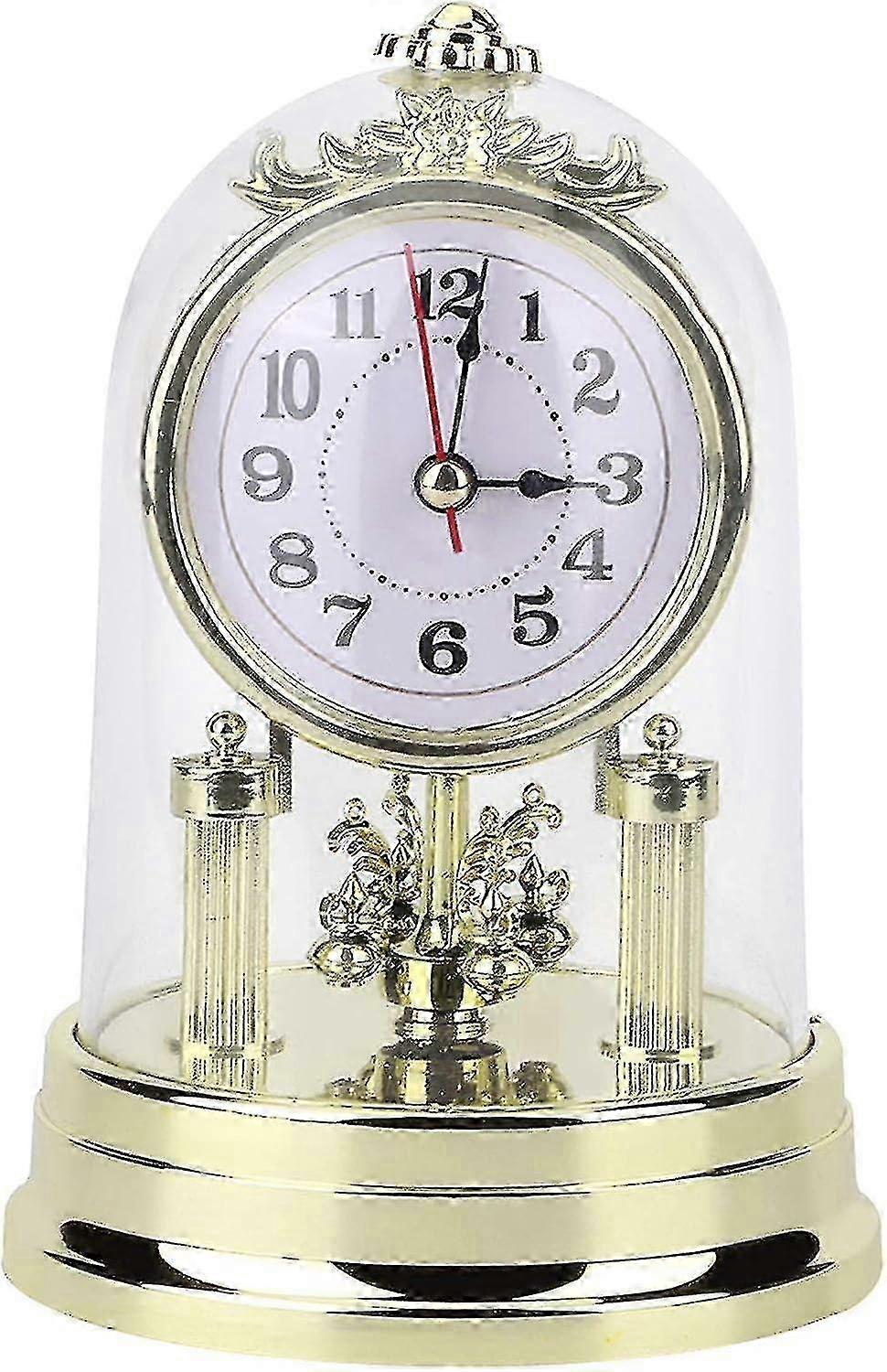 Mantel Clock,non-ticking Desk Clocks,european Retro Style Living Room Clock,battery Powered Silent Table Clock For Living Room Bedroom Office Home Ind