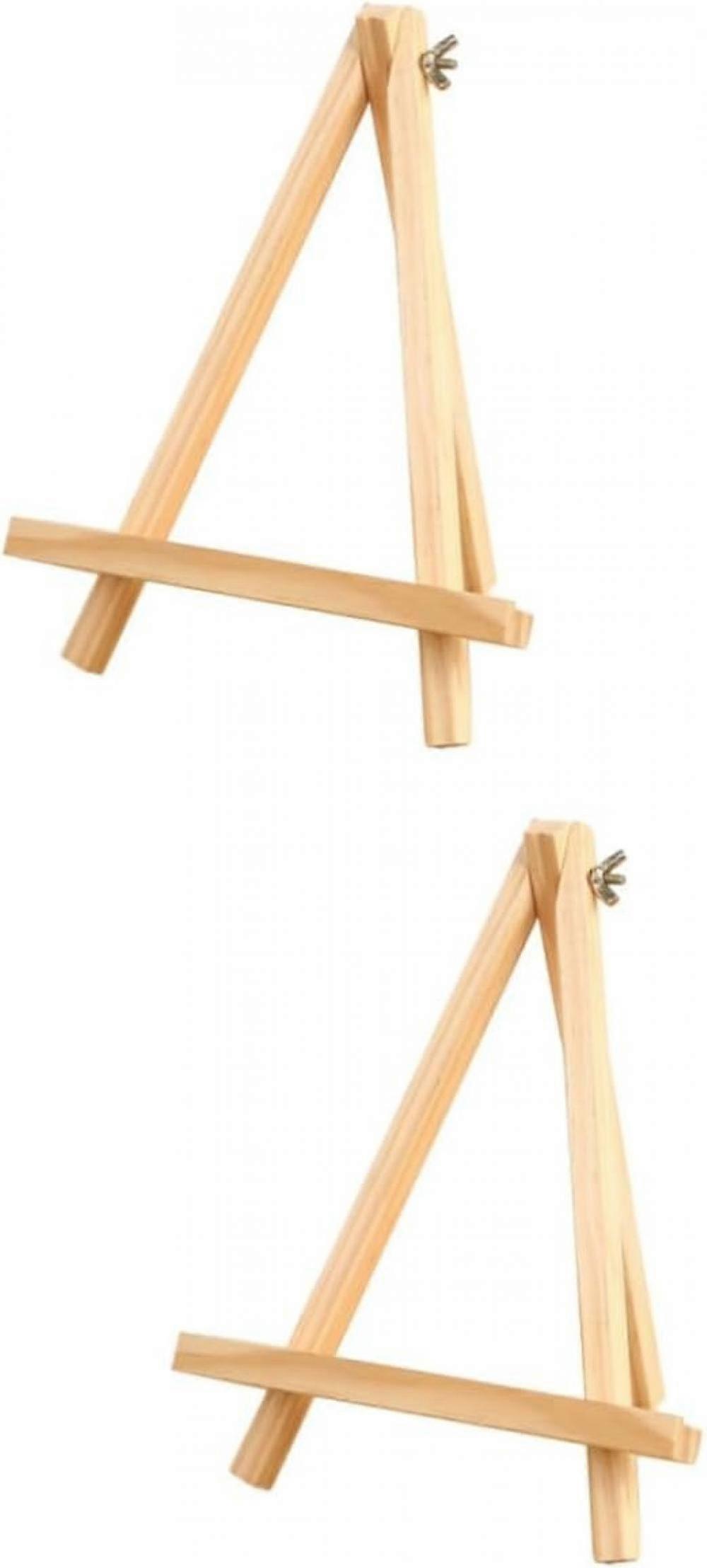 2 Pieces Wooden Desktop Art Easel Picture Frame Holder Photo Frame Display Easels Canvas Painting Easels Desktop 18*24cm