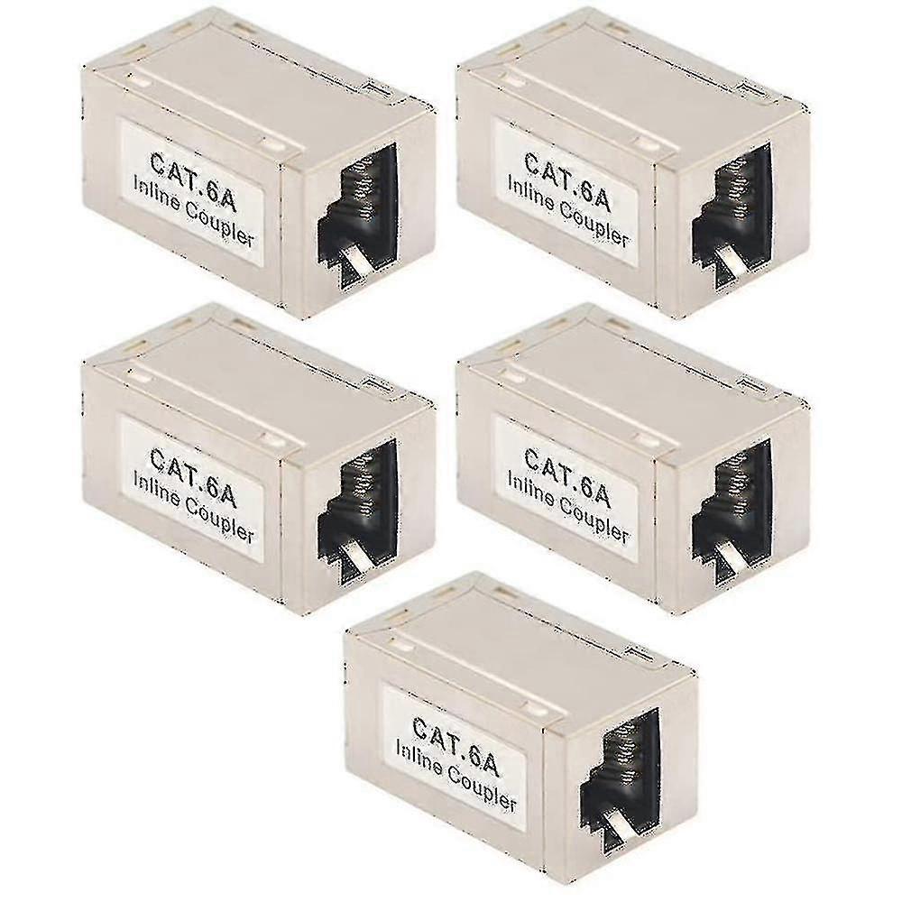 Pack Of 5 Cat6 A Ethernet Adapter Coupling Patch Cable Rj45 Adapter Cat6 Lan Connector Extension Lan Cable Rj45 Coupling