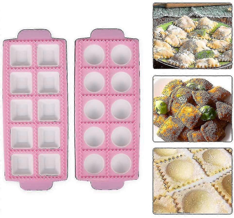 Mould For Round Ravioli, 2 Pieces Chinese Dumpling Set, Ravioli Mould Tray