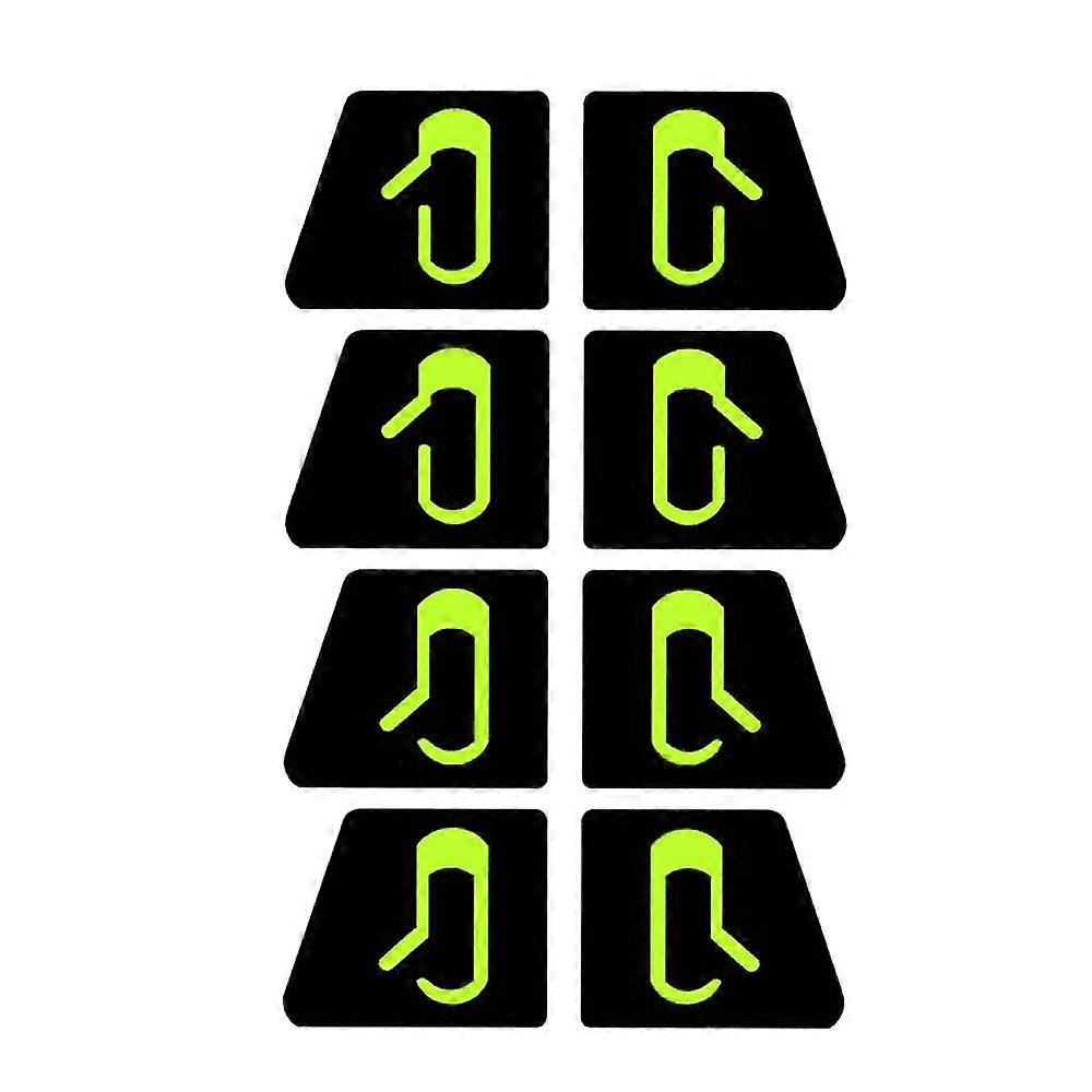 8Pcs/Set for Car Door Open Exit Sticker Luminous Button Sticker Kit