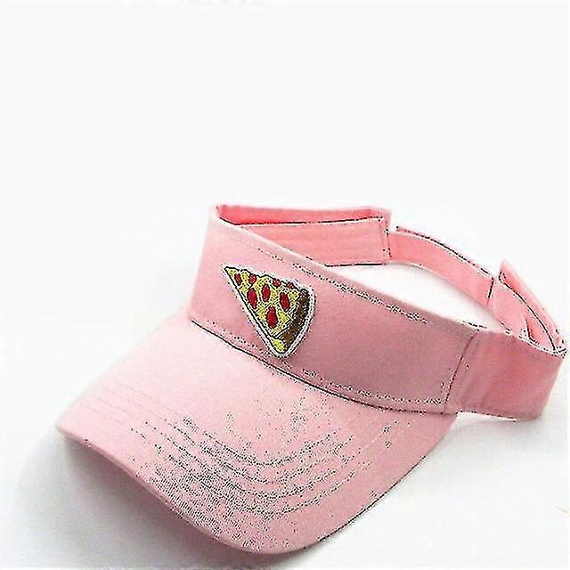 Fgao Pizza Embroidery Adjustable Visor(pink)